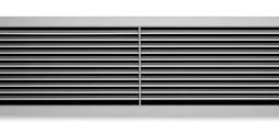 Ventilation grilles, made of aluminium, with individually adjustable, horizontal blades