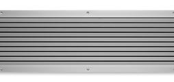 Non-vision air transfer grilles, made of aluminium, with fixed horizontal blades